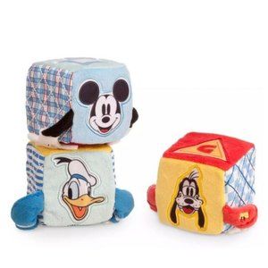 3 Disney foam baby blocks cloth Mickey Mouse , Donald Duck and goofy toys